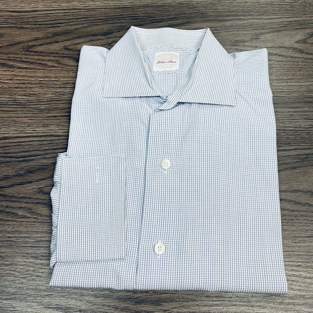 Brooks Brothers Golden Fleece White Check Shirt